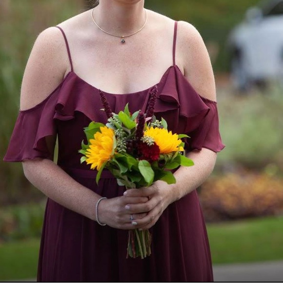 Bridesmaid dress burgundy - Picture 2 of 7